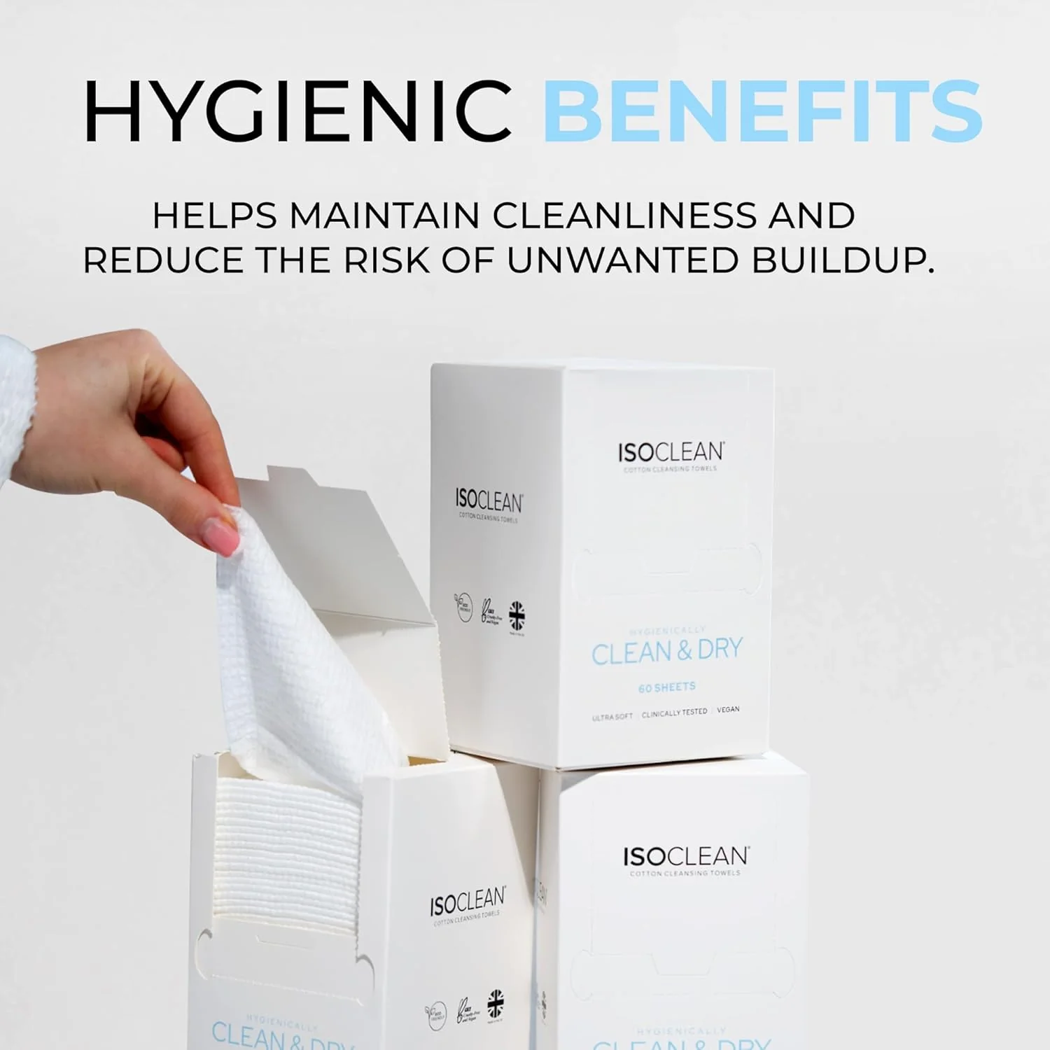 ISOSKIN Cotton Cleansing Towels 60 sheets - 6 pack (6 month supply) - Image 6